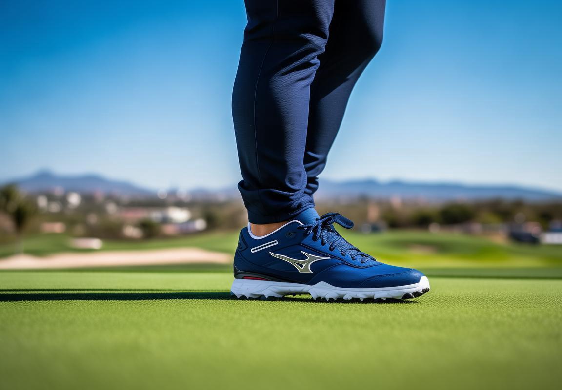 Oferta Especial de Zapatos Mizuno Azul Marino para Golfistas en Guadalajara
