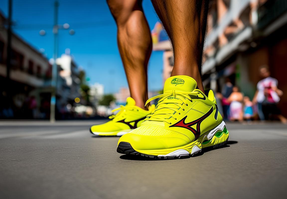 Mizuno Running: Camiseta de Manga Larga y Zapatillas Amarillo A la Venta con Descuento en Guadalajara