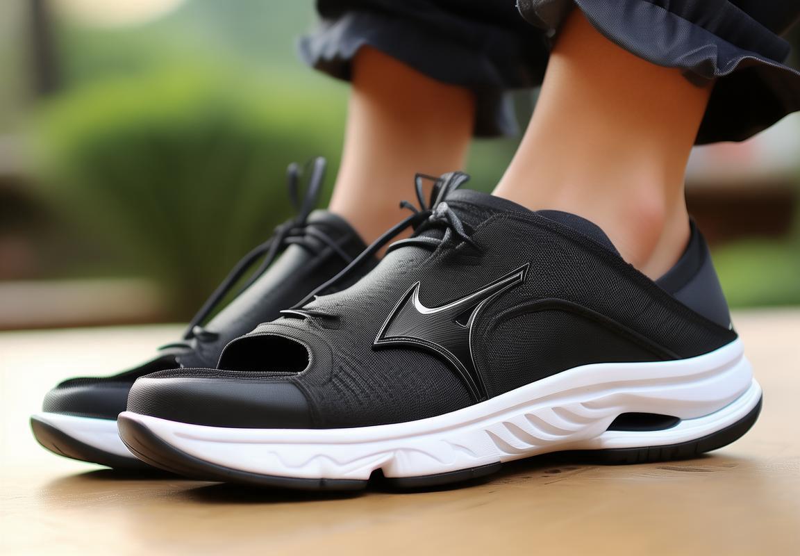 Sandalias Mizuno Relax Slide 2 Para Mujer, Negros/Blancos 4369108-JL, No Dejes Pasar Esta Oportunidad, Calzado Ideal